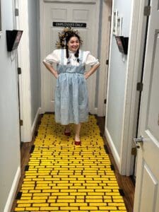 Dorothy and the yellow brick road
